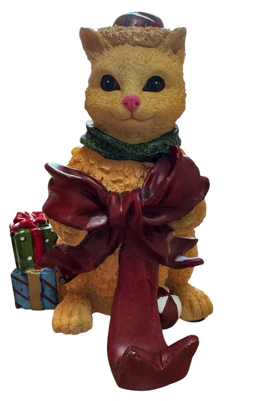 Christmas Cat Fireplace Stocking Holder Hanger Holiday Retro Animal Kitty Classi